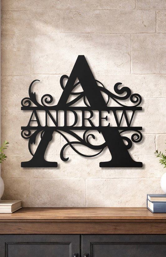 Custom Metal Name Sign