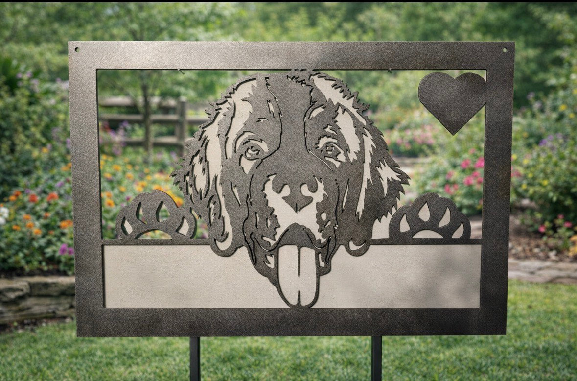 Custom Metal Pet Sign – Handmade Steel Dog & Cat Wall or Yard Art