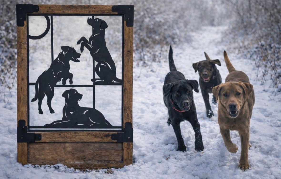 Custom Metal Pet Sign – Handmade Steel Dog & Cat Wall or Yard Art