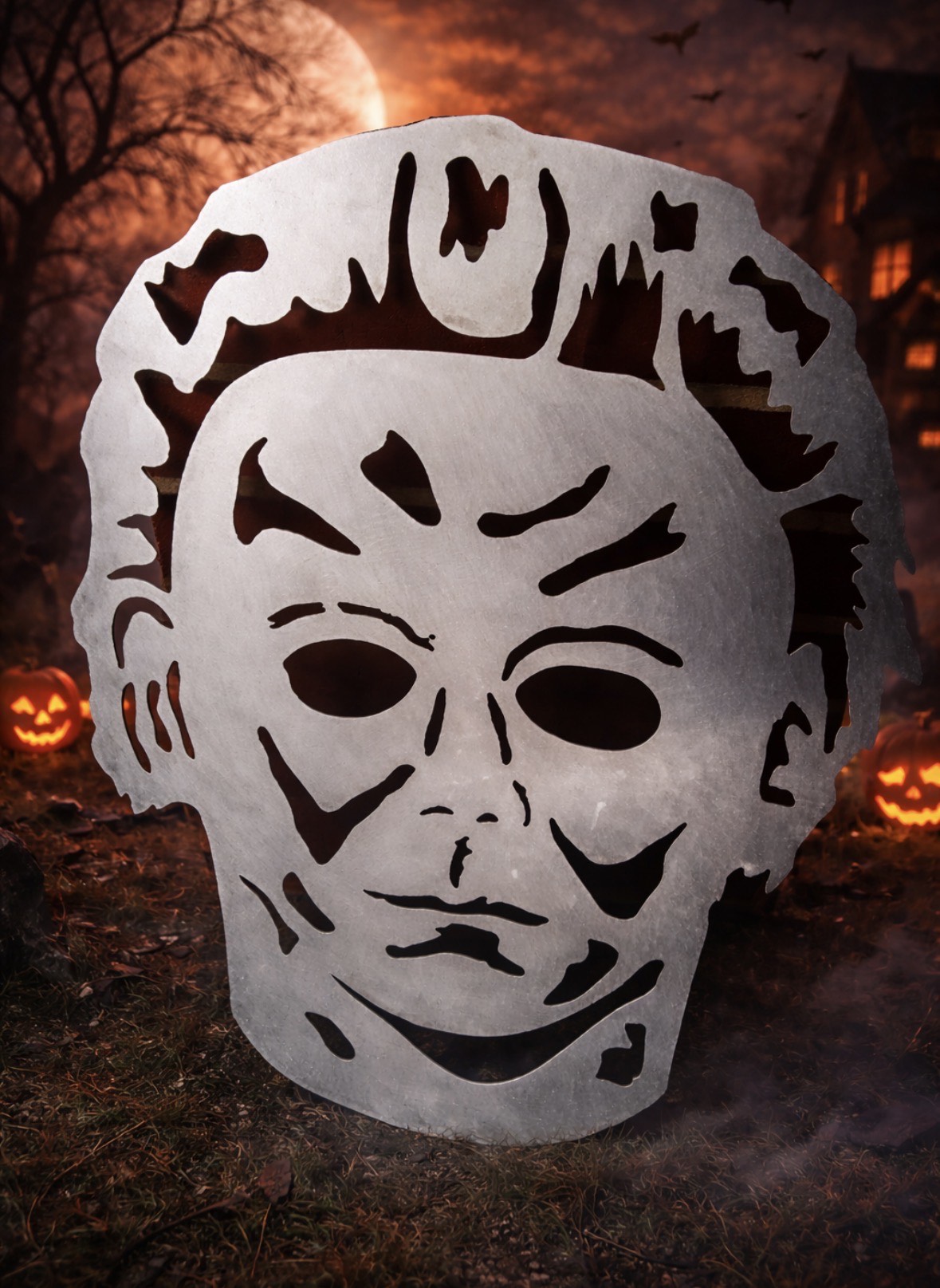 Michael Myers Metal Lawn Art – Halloween Horror Steel Yard Décor